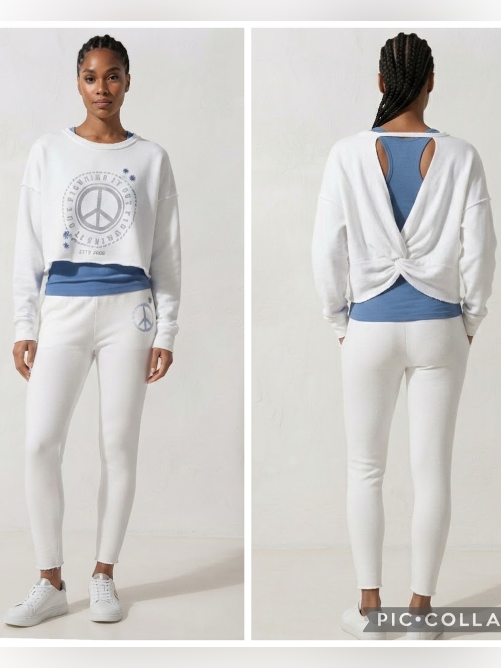 Aerie Weekend Pretty Back Sweatshirt(Chest 58”
Length 19”)